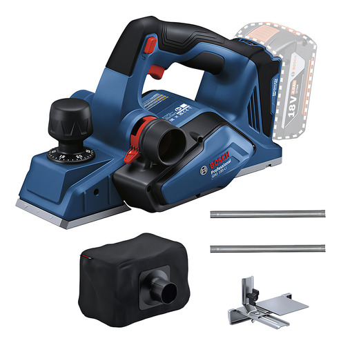 Cepilladora eléctrica de mano Bosch Brushless GHO 185-LI 8.2cm 127V color azul marino