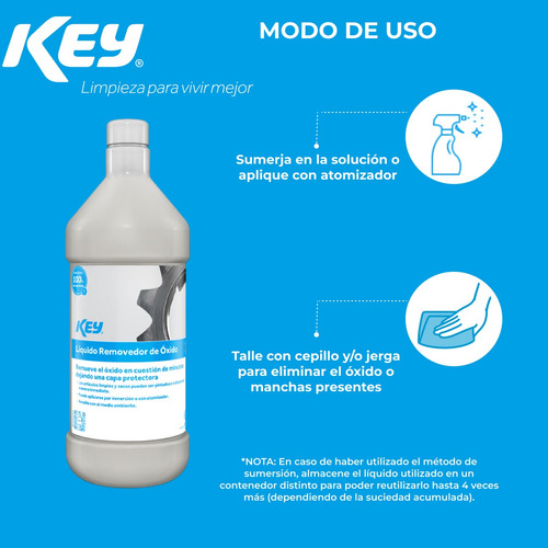Líquido Removedor De Óxido Key 1lt