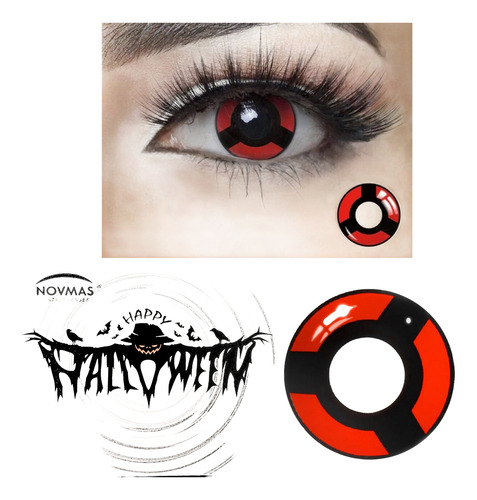 Lentes De Contacto Pupilente Fantasia 14mm Halloween Cosplay Red Ysp-07