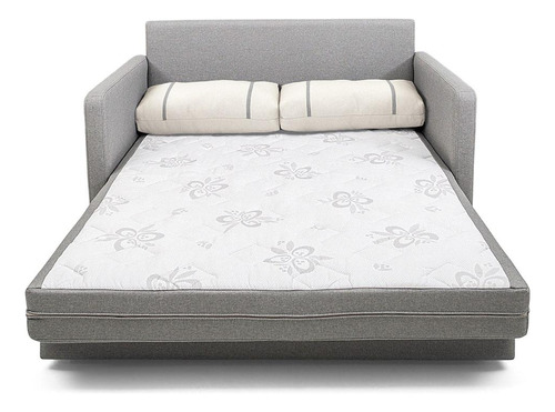 Sofá-cama Casal 2 Lugares Herval Aurora, Linho Cinza, 146 Cm