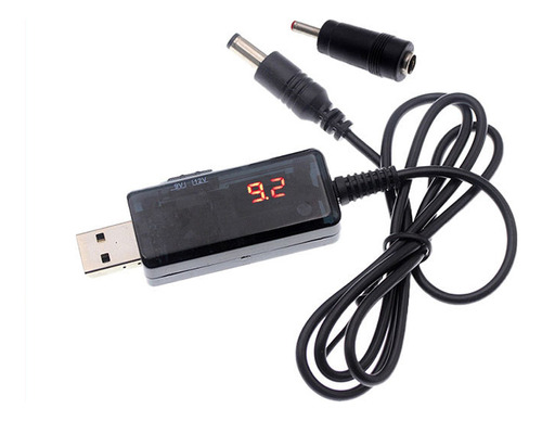 Cable Convertidor Usb Dc5v A 9v 12v Con Display De Voltaje P