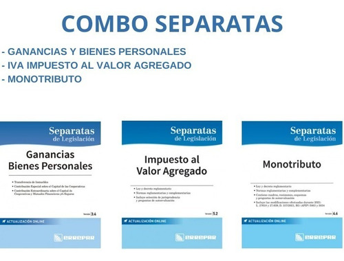 Imagen 1 de 5 de Separata Ley Ganancias - Iva - Monotributo