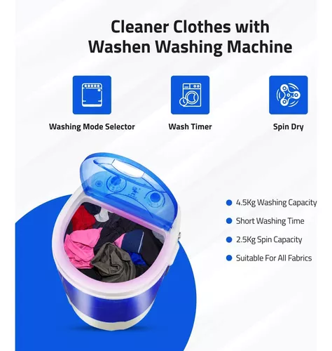 DENSORS Lavadora portátil de una sola tina, la alternativa a la lavandería,  capacidad de lavado inferior a 2.6 lbs, lavadora de ropa portátil para