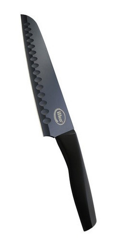 Imagen 4 de 6 de Cuchillo Santoku 18 Cm Acero Inoxidable Nero Ilko