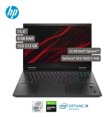Laptop Gamer Hp Omen 2020, Core I7 + Ssd Diseño Poder Bundle