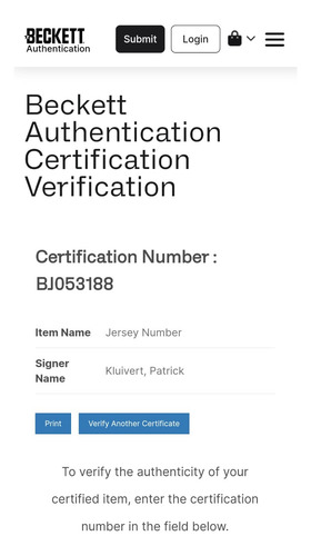 Kluivert Playera Holanda Autografiada Certificada Beckett (Usado)