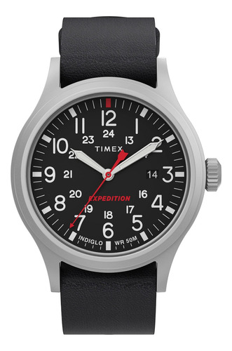 Timex Reloj Expedition® Con Correa De Piel De 1.575 In, Ne