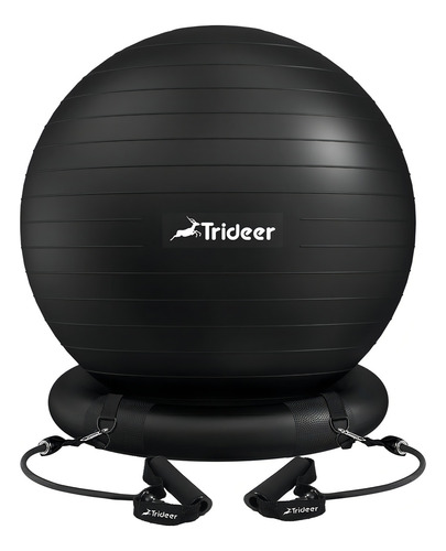 Cadeira de bola Trideer Yoga, cadeira de exercícios. Cor: preto com faixas
