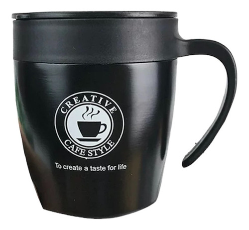 Taza Termica - Doble Capa - Acero Inox - C/cuchara - 330 Ml