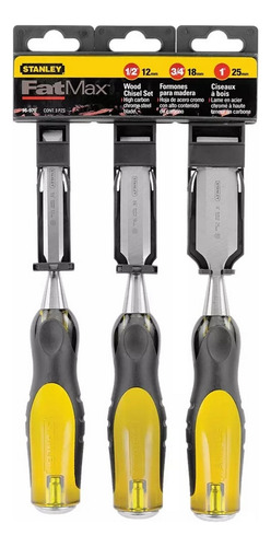 Jgo Formones 1/2-3/4-1 Mango Bimaterial-acetato-golpe 3