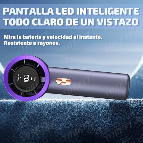Mini Ventilador Portátil Recargable Turbo Potente Escritorio