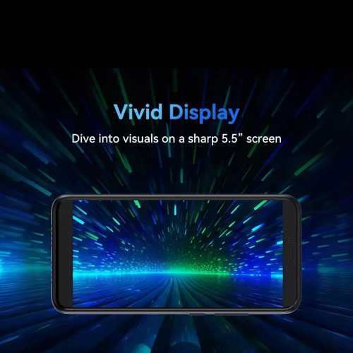 Celular Smartphone Foxxd A56 Android 13 4gb Ram (2+2gb) + Audífonos + Chip Telcel + Microsd 64gb Barato Negro