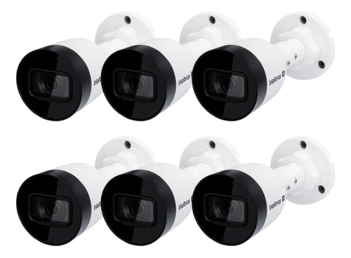 Kit 06 Câmeras De Segurança Ip Vip 1230 B G5 Intelbras Cor Branco
