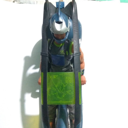 Max Steel Vehículo N-tek Moto Azul Verde Mattel 2004 (Usado)