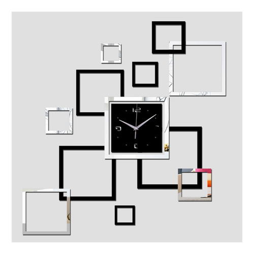 Reloj De Pared Grande, Diseño Moderno, Espejo Acrílico,