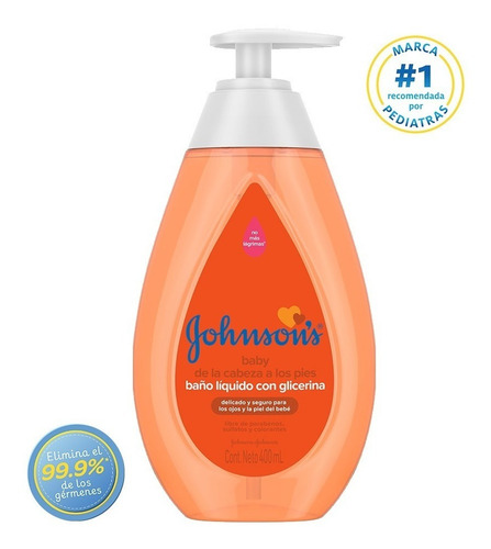 Baño Liquido Johnsons Baby De Cabeza A Pies X 400ml