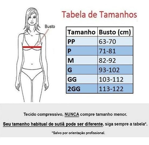 Imagem 3 de 3 de Sutiã Faixa Contensora Pós Cirurgico Prótese 60106 Chocolate