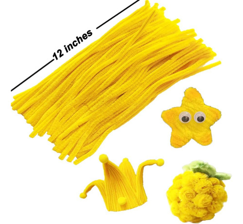 100 Tallos De Felpilla Amarillos Para Limpiar Pipas Para Man