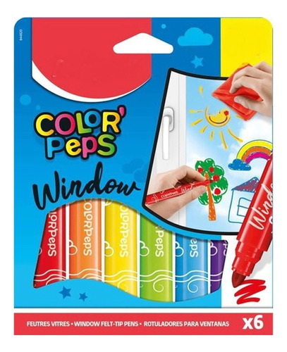 Marcadores Para Vidrio Maped Color Peps Window X6 Unidades