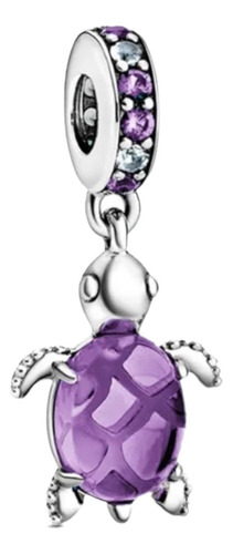 Charm Dijes Varios Modelos Plata 925 Calidad Premium De Moda Tortuga Morada