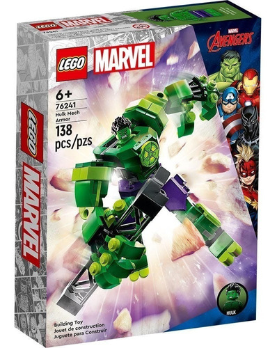 Lego Super Heroes Armadura Robótica De Hulk 76241 138 Piezas
