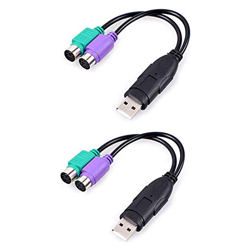 Ps2 Keyboard Mouse To Usb Converter Cable Adaptador Com...