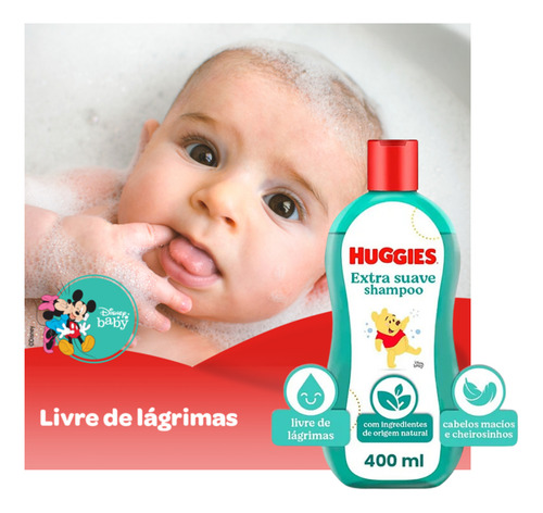 Shampoo Extra Suave Livre De Lágrimas 400ml Huggies