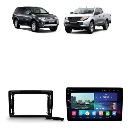 Multimidia Android Mitsubishi L200 /pajero 19-22 4/64gb Octa