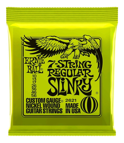 Ernie Ball 7 Cuerdas Regular Slinky Guitarra Eléctrica 2621