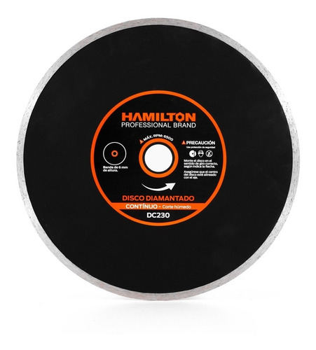 Disco Diamantado Continuo 230mm Hamilton Dc230