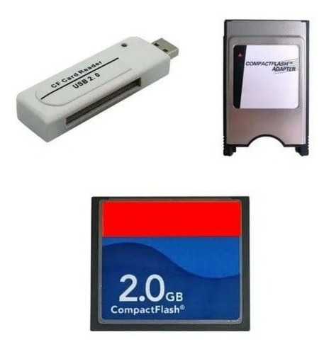 Cartão Cf Compact 2gb Adaptador Cf X Pcmcia + Usb Fanuc Romi