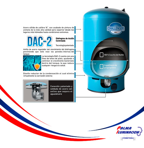 Tanque Challenger 26 Gal/104l Diafragma