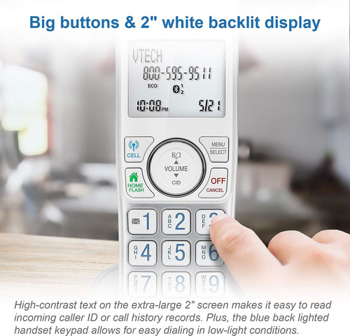 Telefono Vtech Vs112, Con Bluetooth, Bloqueador De Llamadas