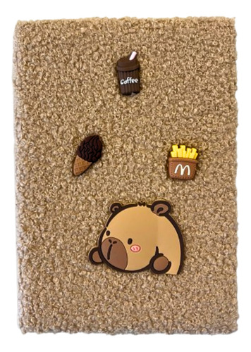 Capibara Cuaderno Peluche A5 Color Marrón Claro