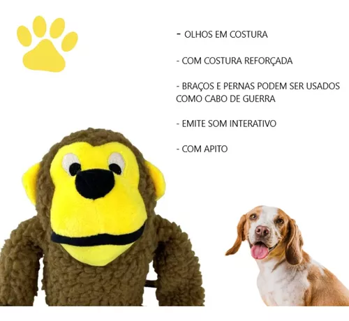 Brinquedo Macaco Marrom Chalesco para Cães