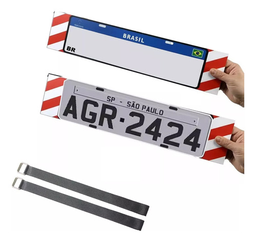 Placa Para Suporte Bike Automotiva Auxiliar Com Fita Fixação