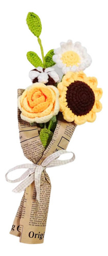 Z Ramo De Flores De Ganchillo Cuidadosamente Tejido Elegante