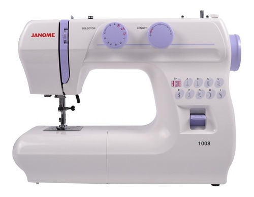 Máquina de coser recta Janome 1008 portable blanca 220V
