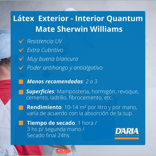 Latex Quantum Interior Exterior X 10 Kg Sherwin Williams