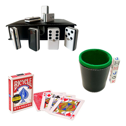 Domino Jumbo Deluxe + Cubilete + Baraja Bicycle Standard R