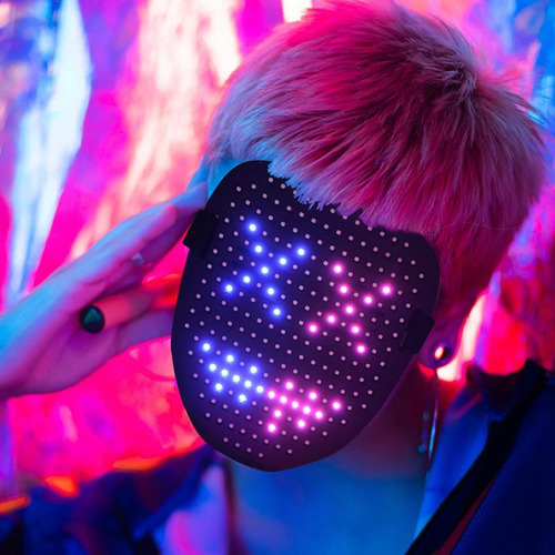 Máscara De Led Leve Para Halloween, Máscara Iluminada Para