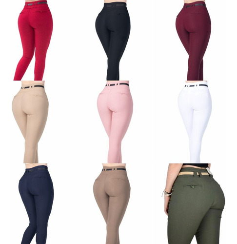 Imagen 4 de 4 de Pantalones Dama Jeans Mujer Gloss Levanta Pompa