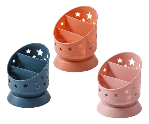 Soporte Para Bolígrafos, Cubo Para Brochas De Naranja Azul
