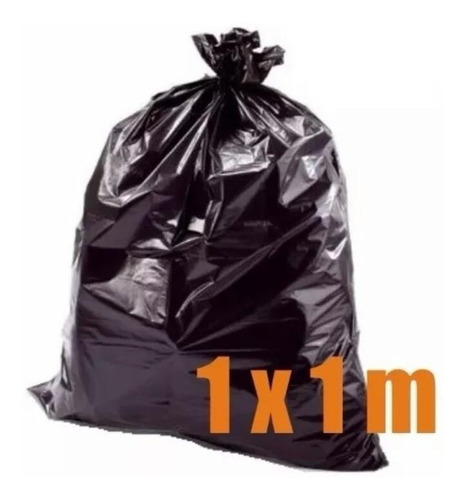 Bolsa De Basura Negra 1x1 Reforzada Edificio X 10 Unidades