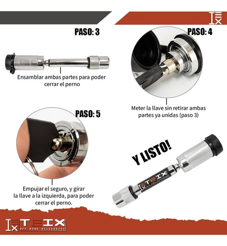 Imagen 6 de 8 de Candado Perno Para Tiron Remolque Universal Teix