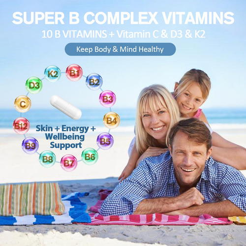Complejo De Vitamina B Totaria 13 En 1 Con B1, B2, B3, B4, B