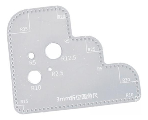 3 Plantilla De Corte De Acrílico De Cuero Reglas De 3 Mm