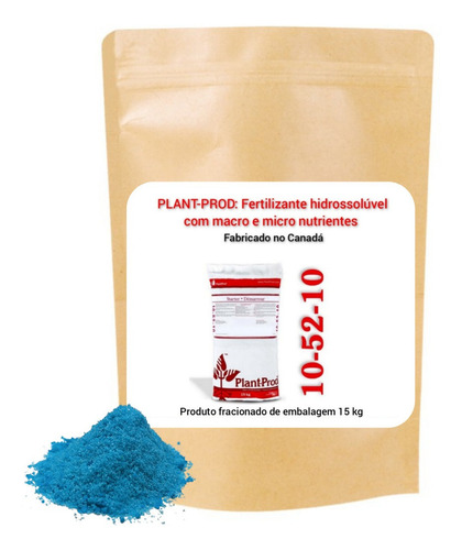 Adubo Solúvel Plant Prod Flores Npk 10-52-10 - 500 Gramas
