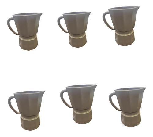 Taza Barista Plastica Clasico Café Leche 225 Cc X 6 Unidades Marrón