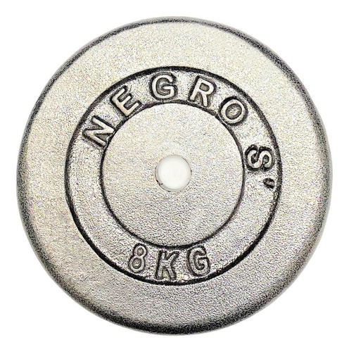 Disco De Metal 8 Kg 18 Lbs Entrada 1 Pulgada Negro